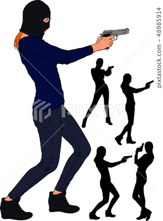 balaclava gun girl 48985914