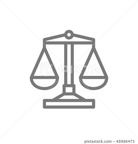 Libra line icon. Isolated on white background 48986473
