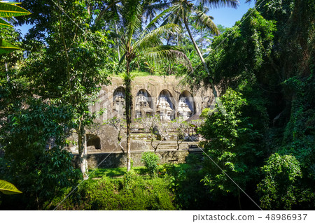 Carved rocks in Gunung Kawi temple, Ubud, Bali, 48986937