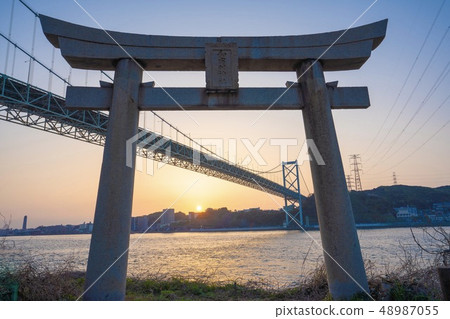 Sunset over Kanmon Strait 48987055