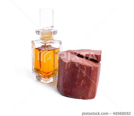 Chandan or red sandalwood piece isolated on white 48988092
