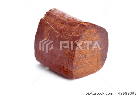 Chandan or red sandalwood piece isolated on white 48988095