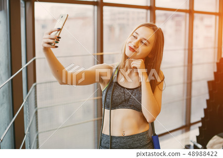 girl in a gym girl in a gym 48988422