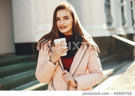 girl with coffee 48989708