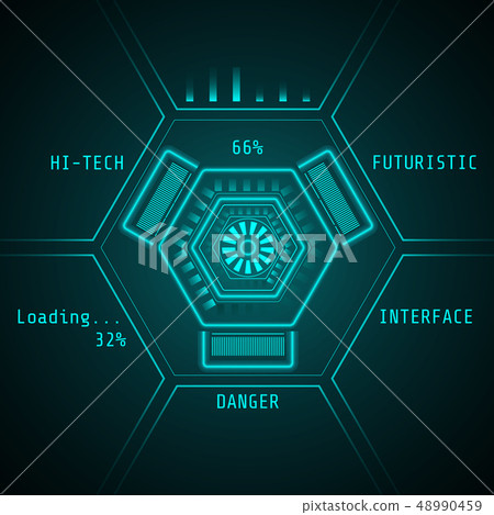 Sci fi futuristic user interface. 48990459