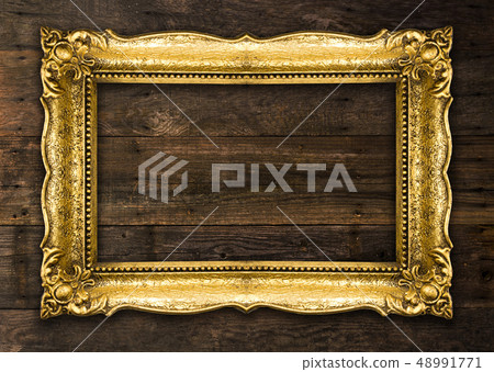 Retro Revival Old Gold Rustic Picture Frame 48991771