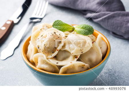 Dumplings stuffed with meat, ravioli, dumplings. Dumplings stuffed with meat, ravioli, dumplings. 48993076