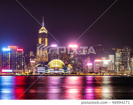 Hong Kong Victoria Harbor night view Hong Kong Victoria Harbor night view 48994271