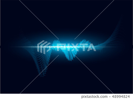line soundwave abstract background-插圖素材 [48994824] - PIXTA圖庫