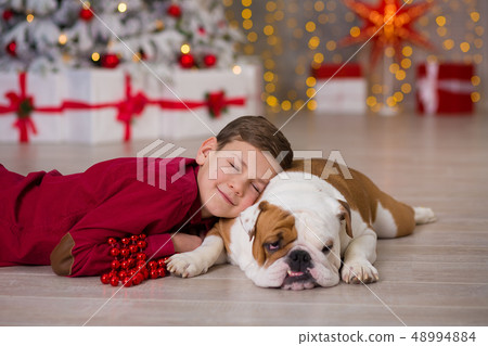 Christmas Holidays. handsome boy enjoy life time 48994884