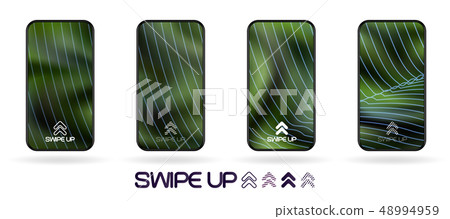 Dark green natural background stories template 48994959