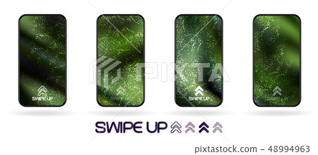 Dark green natural background stories template 48994963