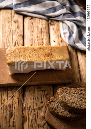 A large piece of Ukrainian lard 48996431