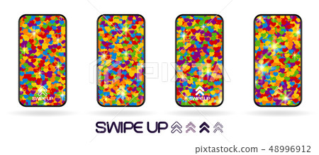 abstract backdrop swipe up icon vector 48996912