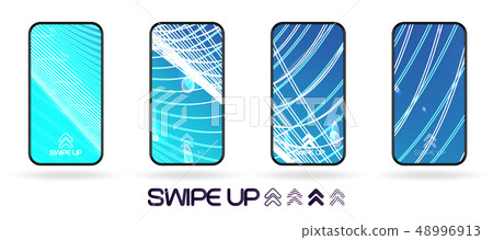 Space abstract smartphone screen swipe up template 48996913