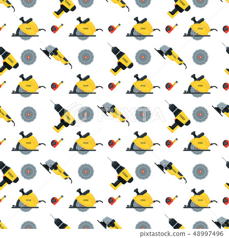 Seamless pattern with tools for building... - Stock Illustration ...