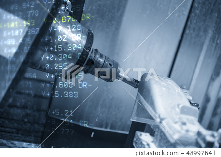 The abstract scene of 5-axis machining center The abstract scene of 5-axis machining center 48997641