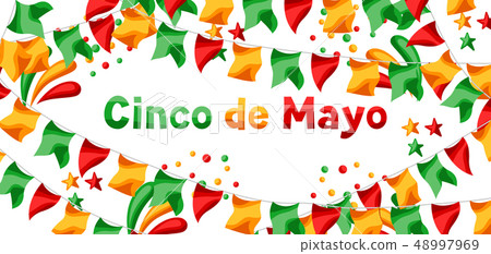 Mexican Cinco de Mayo greeting card. 48997969