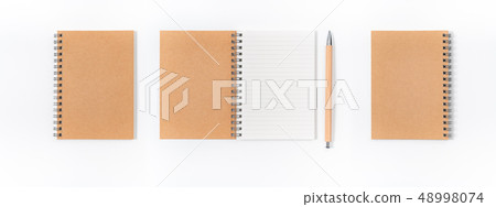 brown notebook, brown color, notepad 48998074