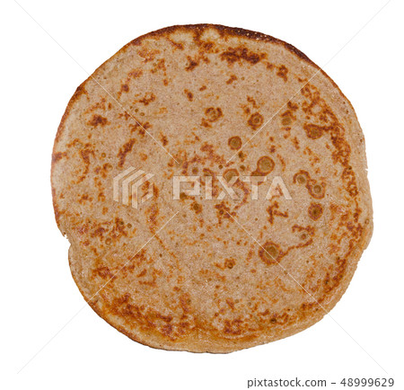 thin pancake isolated on white background 48999629