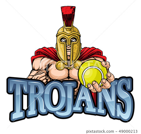 Trojan Spartan Tennis Sports Mascot Trojan Spartan Tennis Sports Mascot 49000213