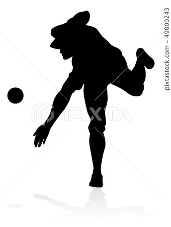 collection of baseball player silhouettes 2187901 Vector Art at