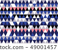 Diamonds and triangles in blues seamless pattern  49001457