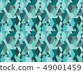 Blue and teal geometric shapes seamless pattern  49001459