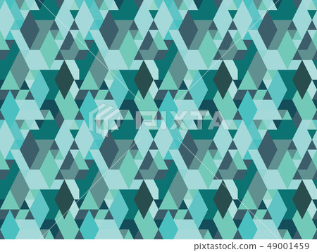 Blue and teal geometric shapes seamless pattern  49001459