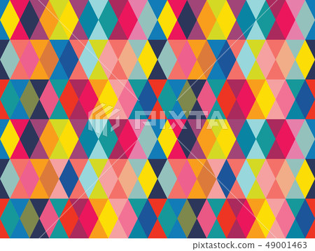 Vector colorful diamond shapes seamless pattern  49001463