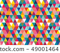 Vector colorful triangle shapes seamless pattern  49001464