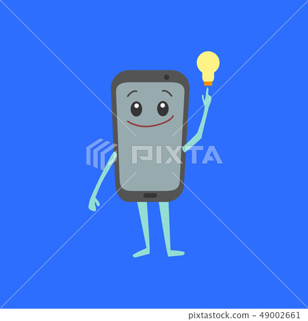 Cartoon Character Creative Smartphone Mobile...-插圖素材 [49002661] - PIXTA圖庫