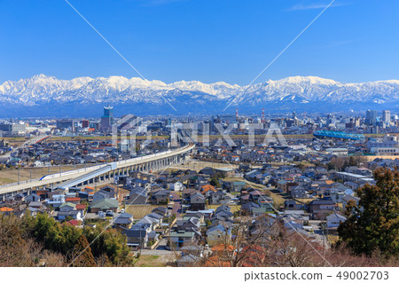 Tateyama mountain peak · Toyama city and Hokuriku Shinkansen Tateyama mountain peak · Toyama city and Hokuriku Shinkansen 49002703