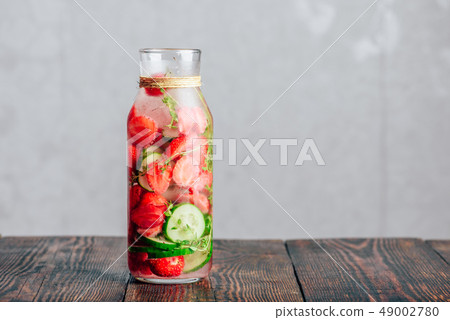 Infused Water with Strawberry, Cucumber and Thyme. Infused Water with Strawberry, Cucumber and Thyme. 49002780