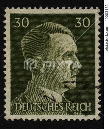 Postage Stamp with portrait of Adolf Hitler Postage Stamp with portrait of Adolf Hitler 49003185