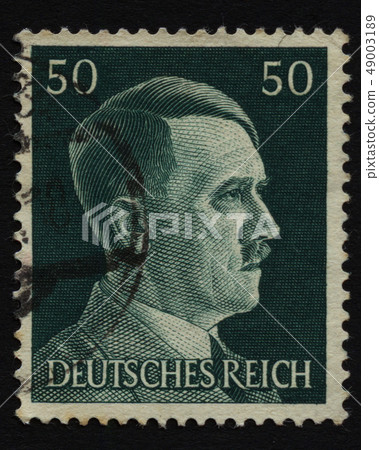 Postage Stamp with portrait of Adolf Hitler Postage Stamp with portrait of Adolf Hitler 49003189