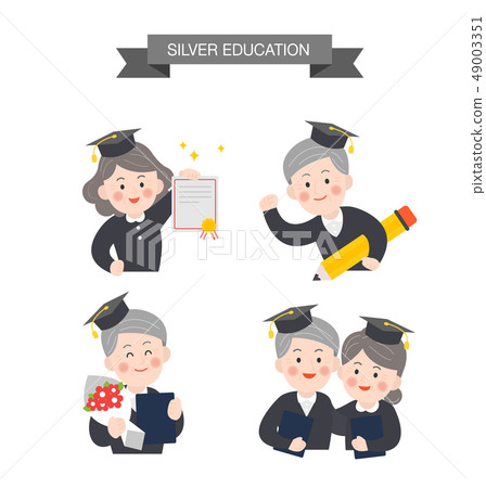 Silver culture illustration 49003351