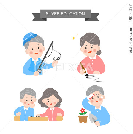 Silver culture illustration 49003357