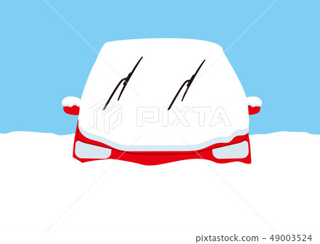 Passenger car buried in snow 49003524