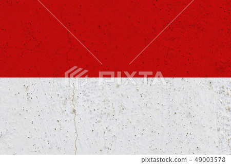 Indonesia flag on concrete wall Indonesia flag on concrete wall 49003578