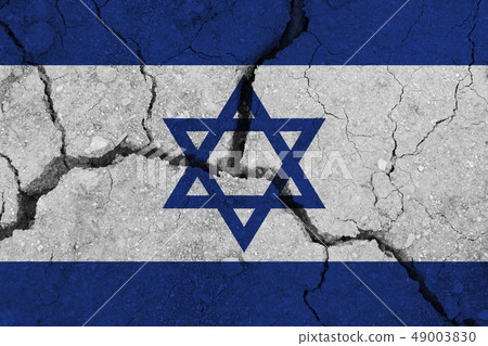 Israel flag on the cracked earth Israel flag on the cracked earth 49003830