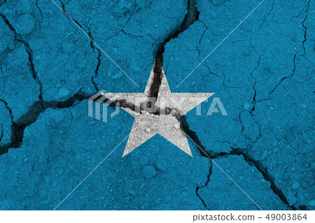 Somalia flag on the cracked earth Somalia flag on the cracked earth 49003864