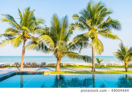 Outdoor swimming pool in hotel and resort Outdoor swimming pool in hotel and resort 49004484
