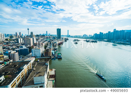 Beautiful architecture building cityscape of macau city Beautiful architecture building cityscape of macau city 49005693