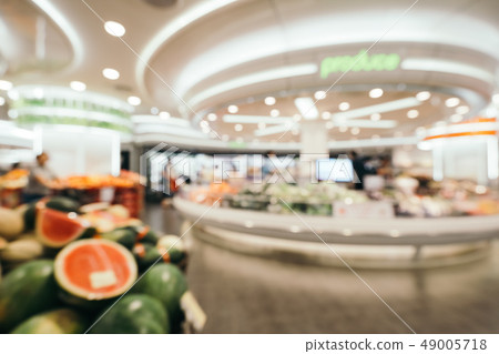 Abstract blur and defocused supermarket in department store for shopping 49005718