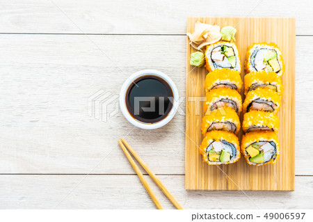 California maki rolls sushi California maki rolls sushi 49006597