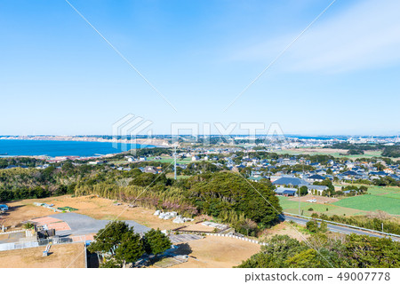 Panoramic landscape from the observation hall that looks round from the earth West (Choshi-shi, Chiba Prefecture) Shot taken in February 2017 49007778