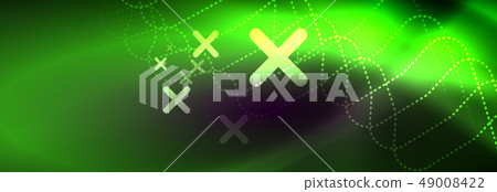 Glowing neon abstract lines, techno futuristic template Glowing neon abstract lines, techno futuristic template 49008422