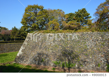 Ishigaki of Nagoya Castle (near Southeast corner) / Nagoya City, Aichi Prefecture Ishigaki of Nagoya Castle (near Southeast corner) / Nagoya City, Aichi Prefecture 49008913