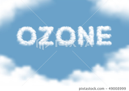 Ozone text Cloud or smoke pattern design 49008999